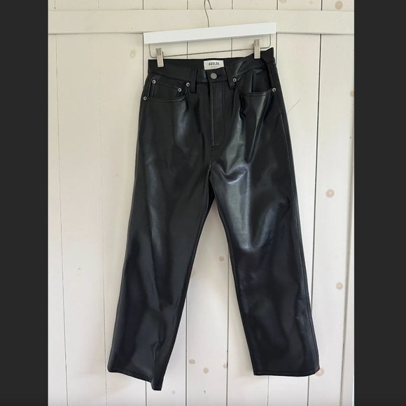 AGOLDE  Straight Leg Leather Pant - Picture 1 of 2